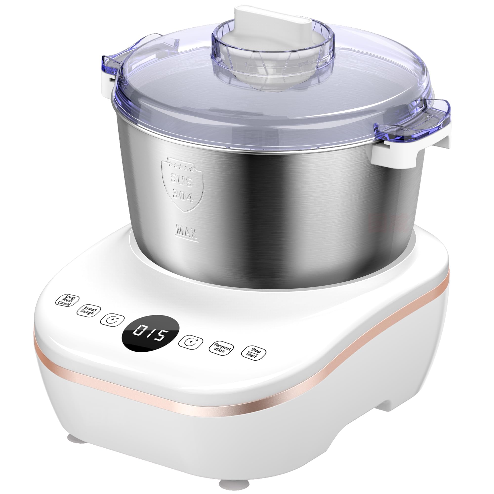 Photo 1 of Electric Dough Maker with Ferment Function, Kitchen Flour Kneading Machine with 304 Stainless Steel, lage Capacity 5.2QT (5L), Kitchen Stand Mixers for for Pizza,Bread, Toast, Noodlle, and Dumplings