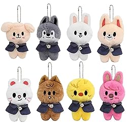 RHEETADA 8 PCS Skzoo SKZ Plushies Keychains SKZ
