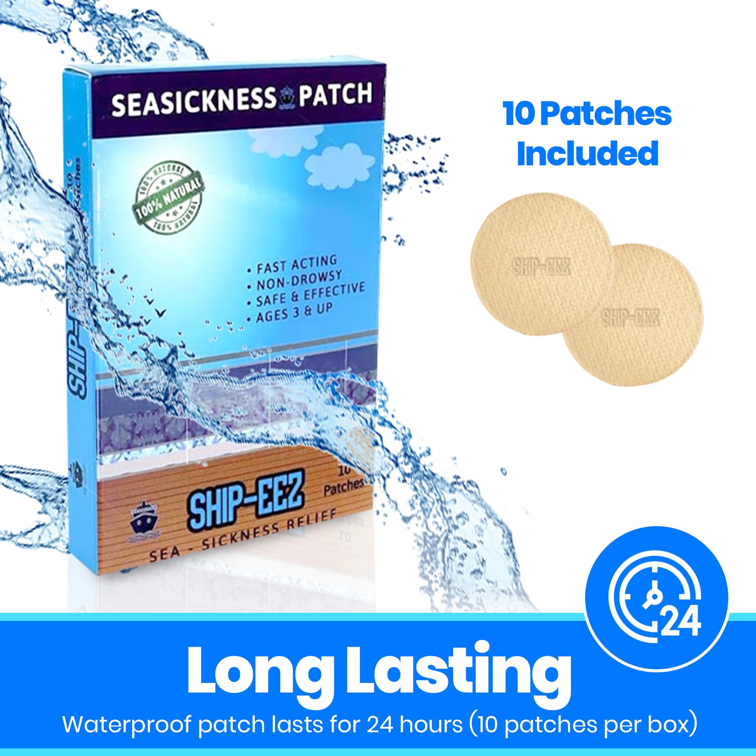 Ship-EEZ Sea Sickness Patch for Cruisers