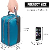 WANDF Toiletry Bag Water-Resistant Nylon Travel Dopp Kit A Sky Blue view 5