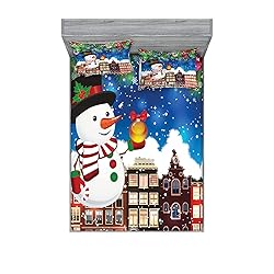 Ambesonne Christmas Fitted Sheet & Pillow Sham