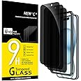 NEW'C 3 Pack Privacy for iPhone 16 Plus,15 Plus Screen Protector (6.7 inches), Anti-Spy Tempered Glass Film,Case Friendly Ultra Resistant with easy installation tool included