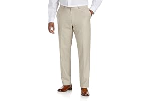 Oak Hill by DXL Men's Big and Tall Linen-Blend Suit Pants Flax 50 x 30