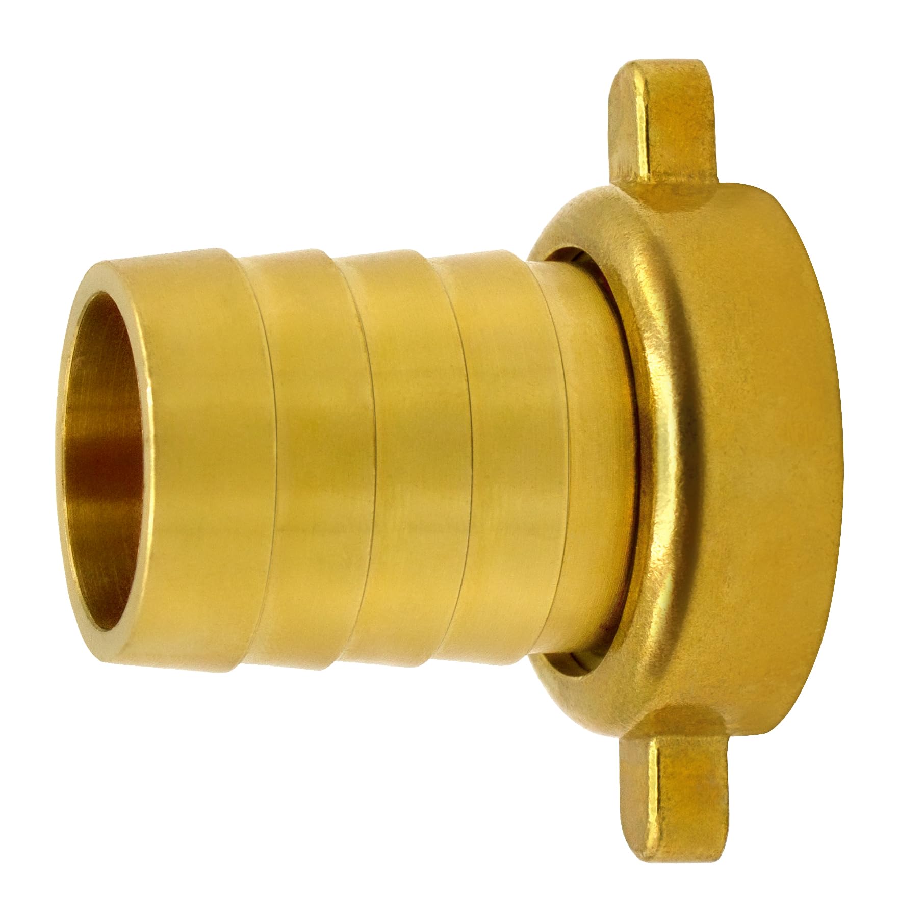 VARIOSAN Hose screw connection 14351, 1 inch female x 3/4 inch nozzle, brass, 2-piece, flat seal