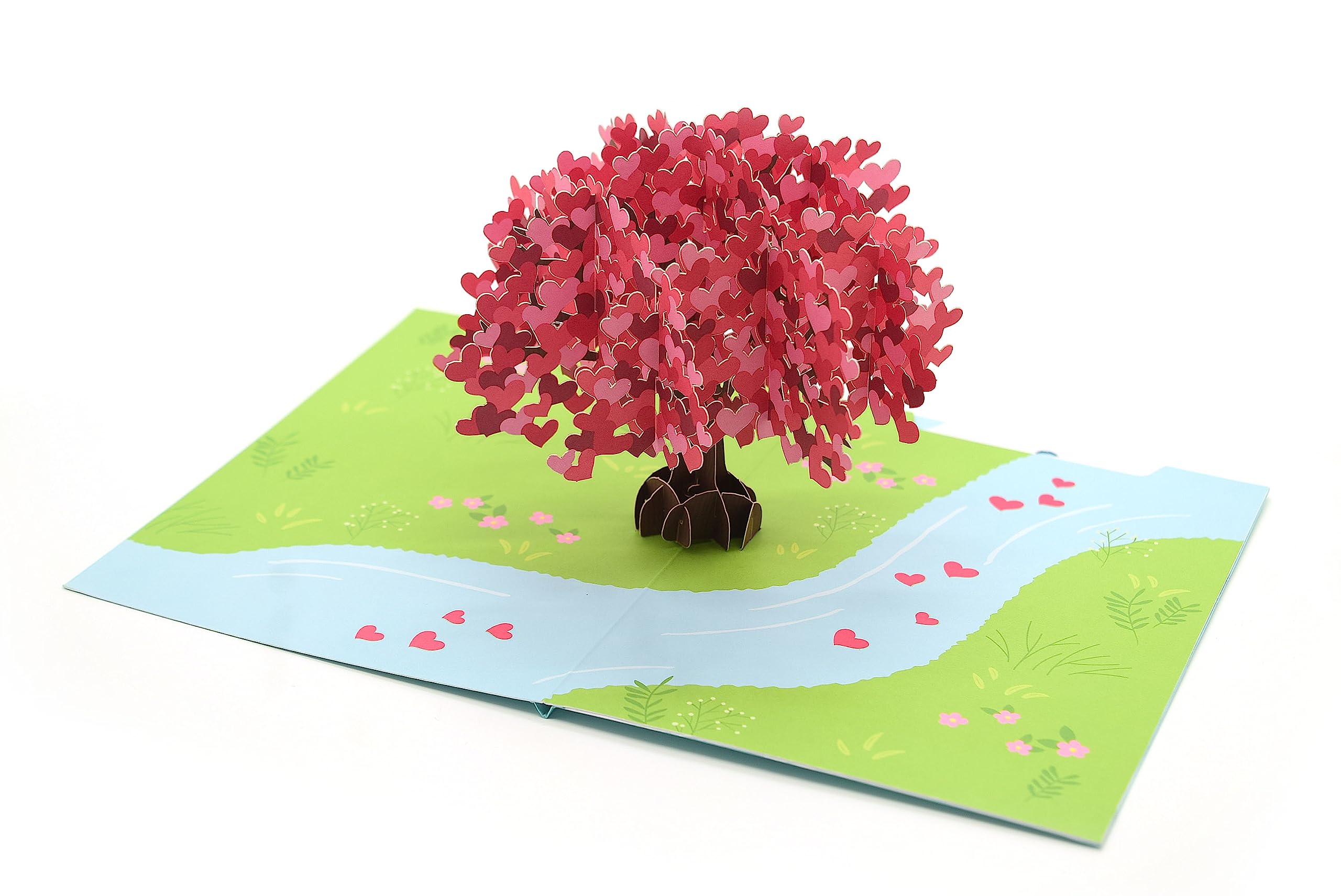 Tree of Hearts Love 3D Pop Up Card, Greetings Card, Handmade Card for Mother’s Day Valentine’s Day Anniversary Wedding Engagement Romance Thinking of You Miss You