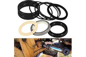 JIAD Hydraulic Cylinder Seal Kit Loader Bucket Tilt Cylinder Rebuild Seal Kit G109456 G105550 1543253C1 for Case Backhoe Loader 350 580B 580C 580F 680C, Rod: 1.5"; Bore: 2.5"