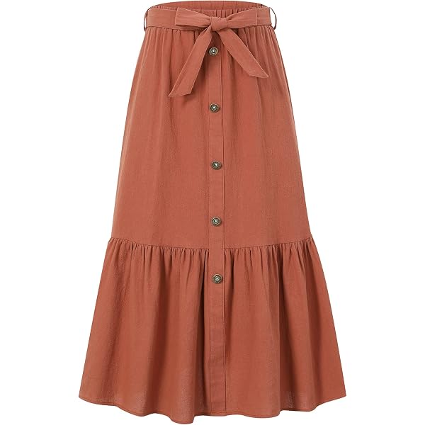 Baby'O Girls' 4-Tier Cotton Twill Skirt - Below Knee Length, Navy Blue, X-Small - View #11