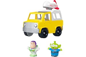 ​Fisher-Price Little People Toddler Toy Disney & Pixar Toy Story Pizza Planet Truck with Buzz Lightyear & Alien Figures for K