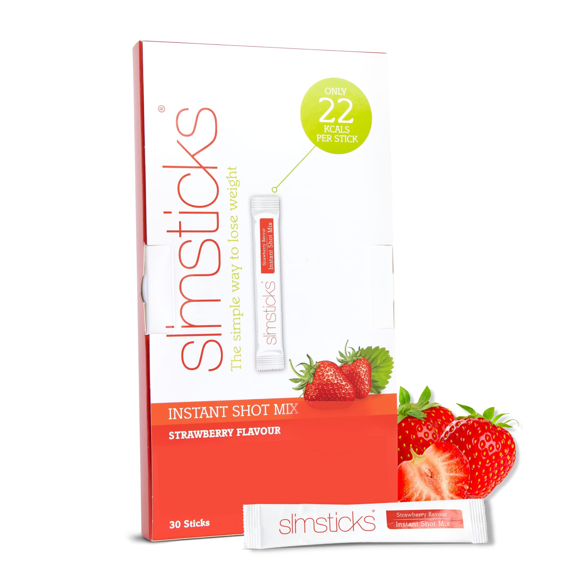 Slimsticks Strawberry Pack 10 Days Supply Glucomannan Dietary Management Drink - Filling High Fibre Konjac Glucomannan Powder - Dietary Management Aid Sachets