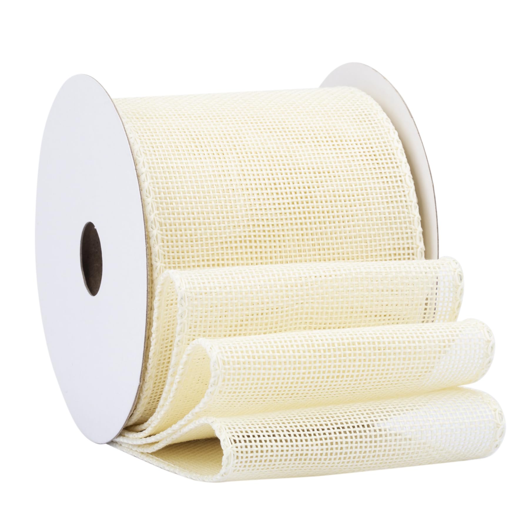 Fondersy 9-Meter Ivory Burlap Ribbon Wired Burlap Ribbon - 75mm Width for Gift Wrapping, Floral Arrangements, Wreath Making, and Christmas Decor