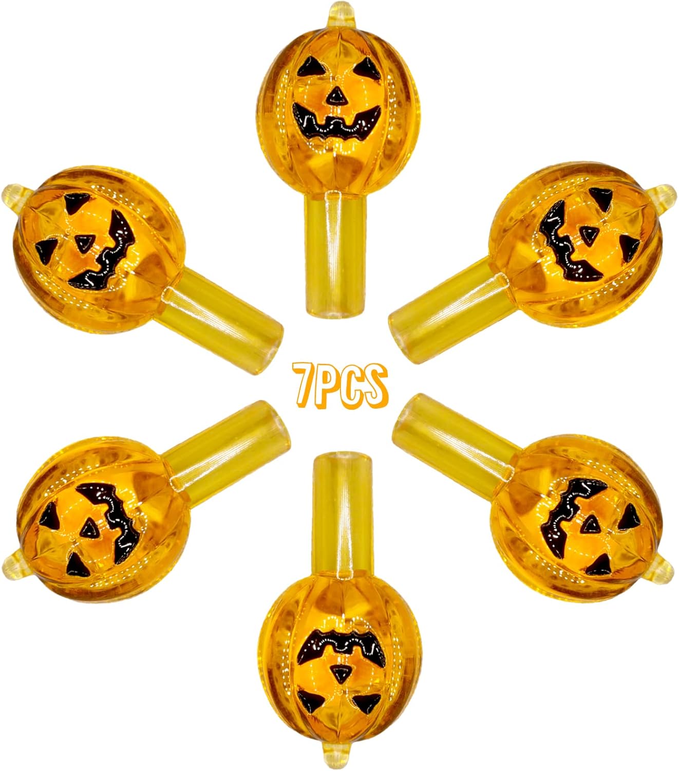 Tree Toppers - KonohaELF Ceramic Christmas Tree Replacement Tree Topper, Festive Themed Treetops - Pumpkin Head Topstar for Ceramic Trees/Halloween DIY Lighting Crafts