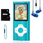 MP3 Player, Hotechs MP3 Music Player with 32GB Memory SD Card Slim Classic Digital LCD 1.82'' Screen MINI USB Port with FM Radio, Voice Record