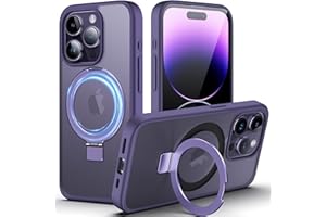 DASFOND Mag-Stand Designed for iPhone 15 Pro Case, 2023 Upgraded [All-in-1] [Compatible with MagSafe] Invisible Ring Kickstan