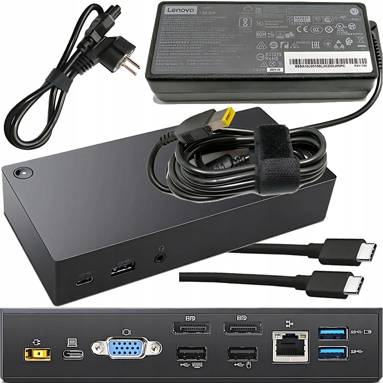 Lenovo 40A9 ThinkPad USB-C Dock 40A90090UK (Refurbished)