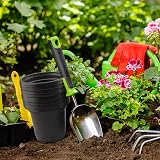 KINGLAKE 50Pcs 10 cm Black Plastic Plant Pots & 100 Pcs White Plant Labels view 8