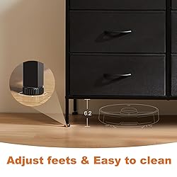 Sweetcrispy Dresser for Bedroom with 6 Storage