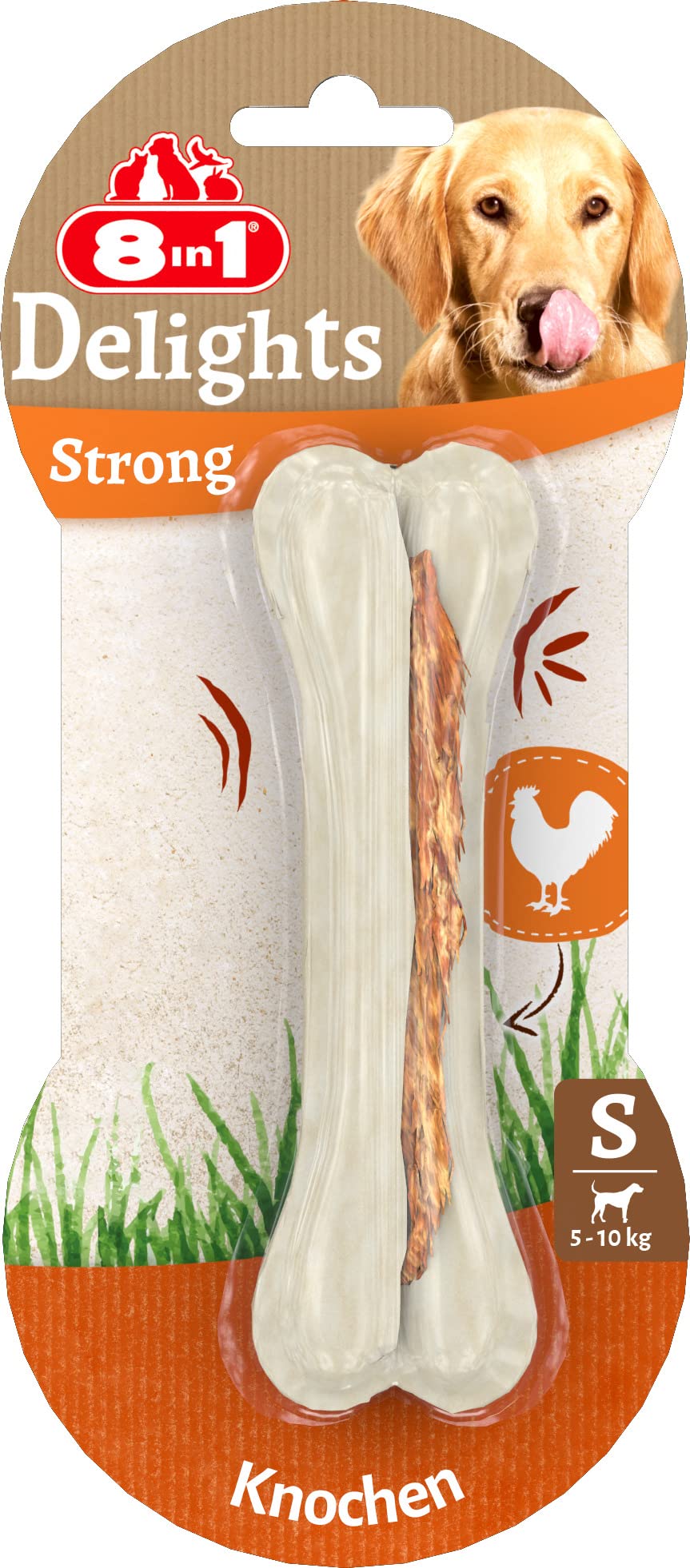 8in1 Delights Chicken Chewing Bone, Size S (1 x 55 g)
