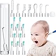 20 Pieces Replacement Silicone Ear Spoon Accessories Set Reusable Ear Spoon Wax Remover Visible Ear Scoop Transparent Skin-Friendly Spoon Cleaner for Family Baby Ear Health Care