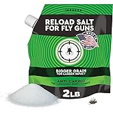 Impresa 2 lb Fly Shooter Refill Salt Compatible with Bug A Salt 3.0 Large-Grain Non-Caking Crystals for Fly Gun Reloads - Classic White Bag, Easy-Pour Spout for Bug Shooter Reloads