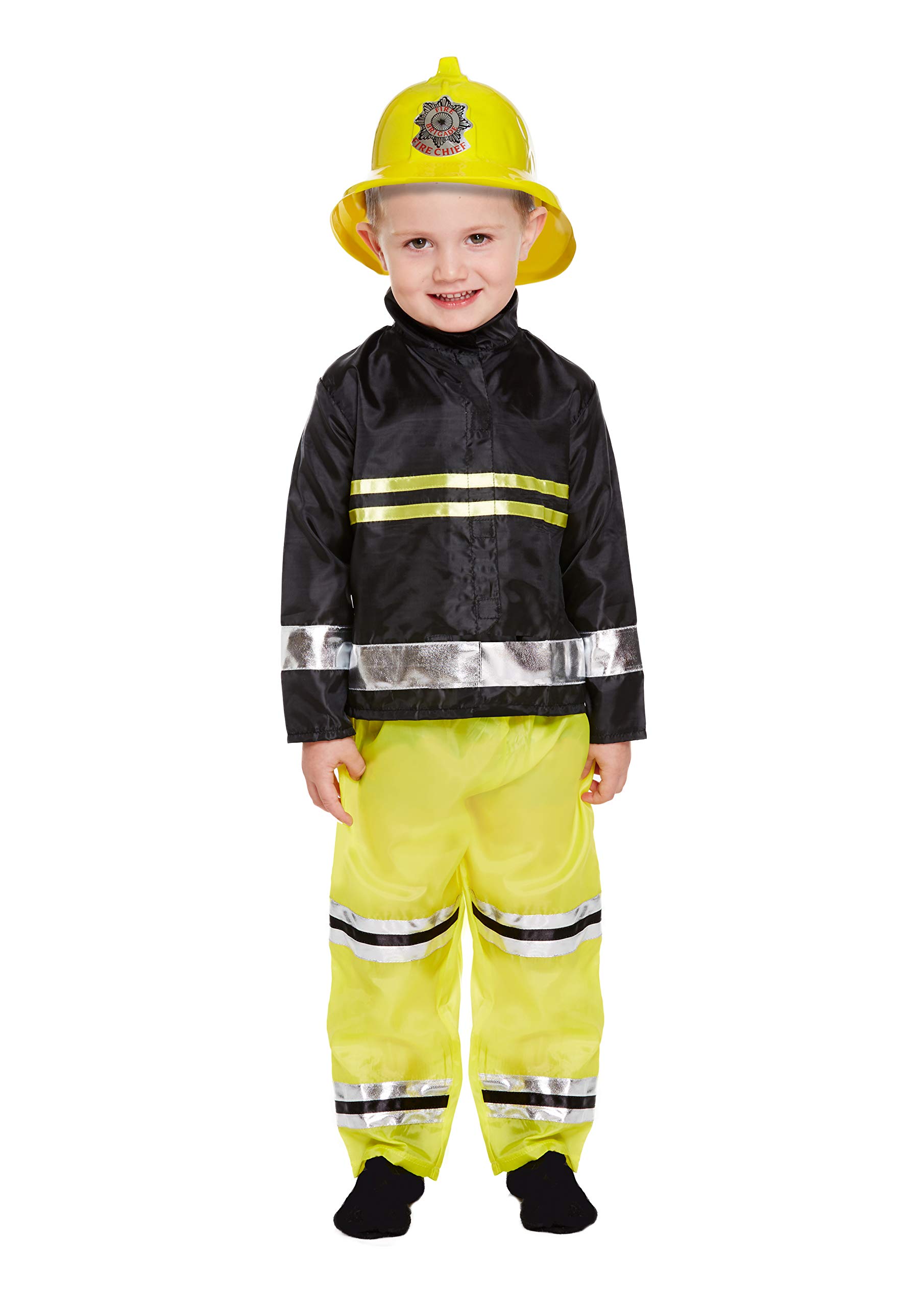 Henbrandt BOY'S GIRL'S TODDLER FIREMAN FIRE FIGHTER FANCY DRESS COSTUME FITS 3 YEARS (Toddler 3 Years, Fireman Costume)