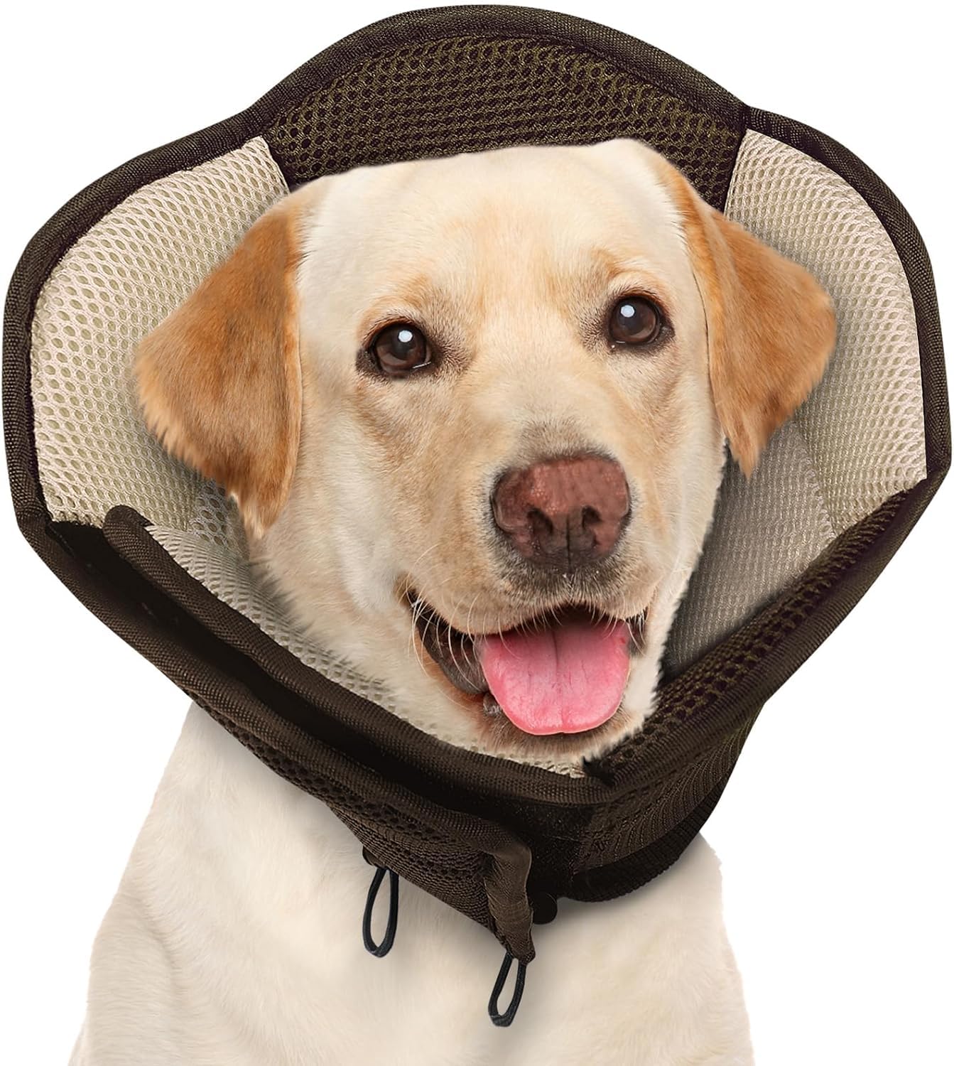 Photo 1 of AOFITEE Dog Cone - Soft Cone for Dogs After Surgery, Comfy Cones for Large Dogs to Stop Licking, Adjustable Soft Dog Cone Collar, Elizabethan Pet E-Collar for Wound Healing, Brown Large