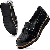UZB Slip On Loafers for Womens Leather Comfort Memory Foam Dress Shoes