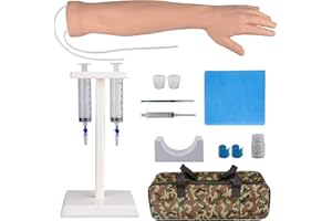 SimCoach Phlebotomy Practice Kit, IV Practice Kit with Phlebotomy Arm, Venipuncture & Injection Practice Kit for IV Insertion Training, Blood Draw Practice Kit for Medical Education