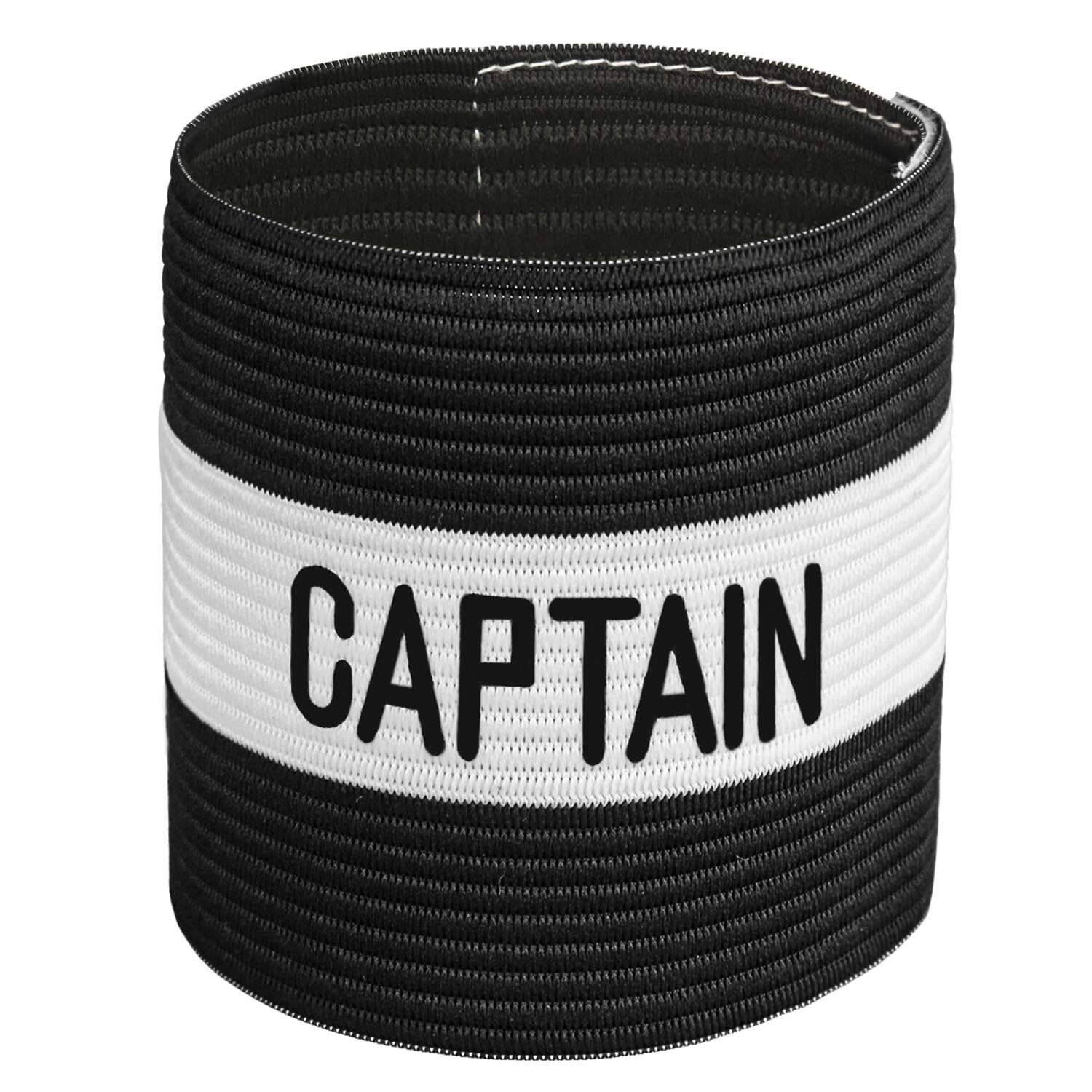 VerteLife Captains Armband，Unisex Captain Armbands Adjustable Football Captain's Armband Adult & Junior Sport Arm Band for Hockey Rugby Multiplayer Ball Games - Black