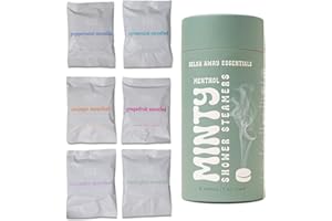 RELAX AWAY ESSENTIALS Relax Away Minty Shower Steamers 6 Pack - Menthol Infused Aromatherapy - Refreshing Orange, Eucalyptus, Lavender, Peppermint, Grapefruit, Spearmint - Relieve Stress & Soothe Sinuses