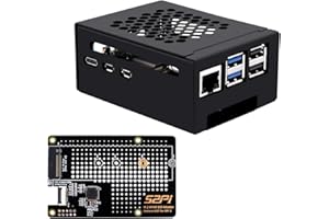 GeeekPi Metal Case with N07 PCIe M.2 M-Key NVMe SSD PCIe Peripheral Bottom Board for Raspberry Pi 5, Support M.2 Key-M NVMe S