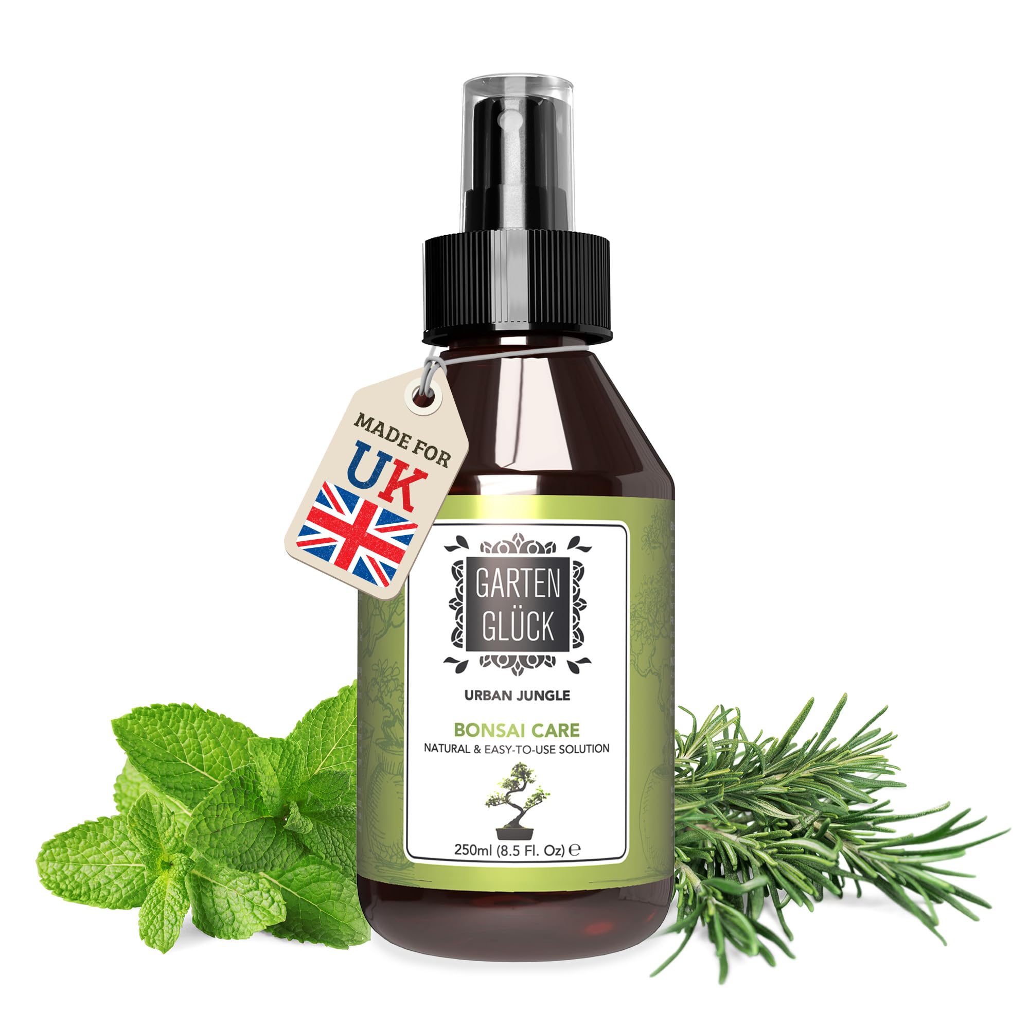 Garten Glück Bonsai Fertilizer - Liquid Feed Spray, 250ml - Organic, Easy-to-Use Tree Food for Indoor & Outdoor Bonsai Care Kits