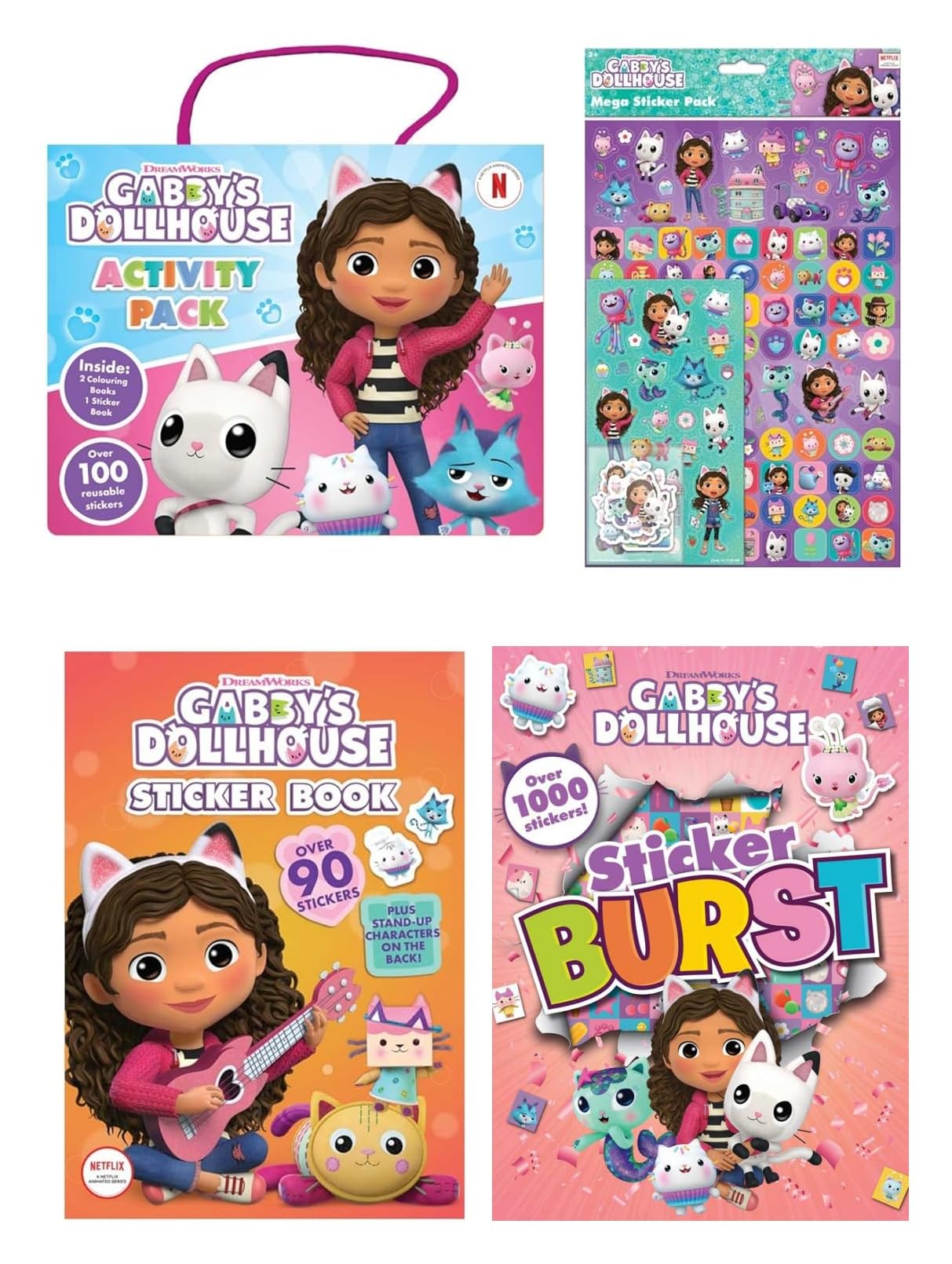 Anila's Gabby's Dollhouse Activity Set with Activity Pack, Stickers, Sticker Book & Sticker Burst Book. — image 1