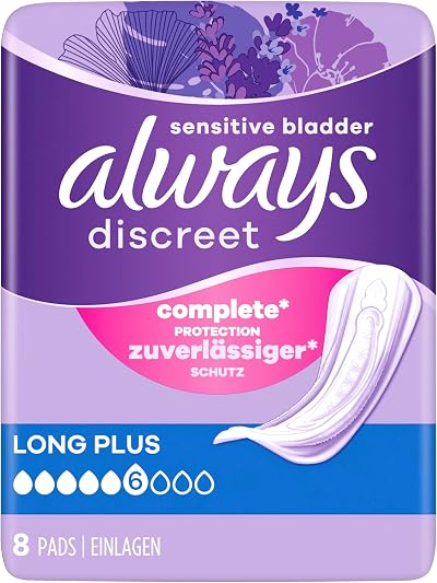 Always Discreet Long Plus Incontinence Pads 64 Long Plus Pads 4 x 16