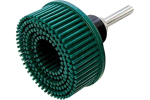 HIEMTE Tools 2 Inch Bristle Disc Grit 50#(Green) with 2" Shank Attachment Abrasive Coating Removal Disc for Metal