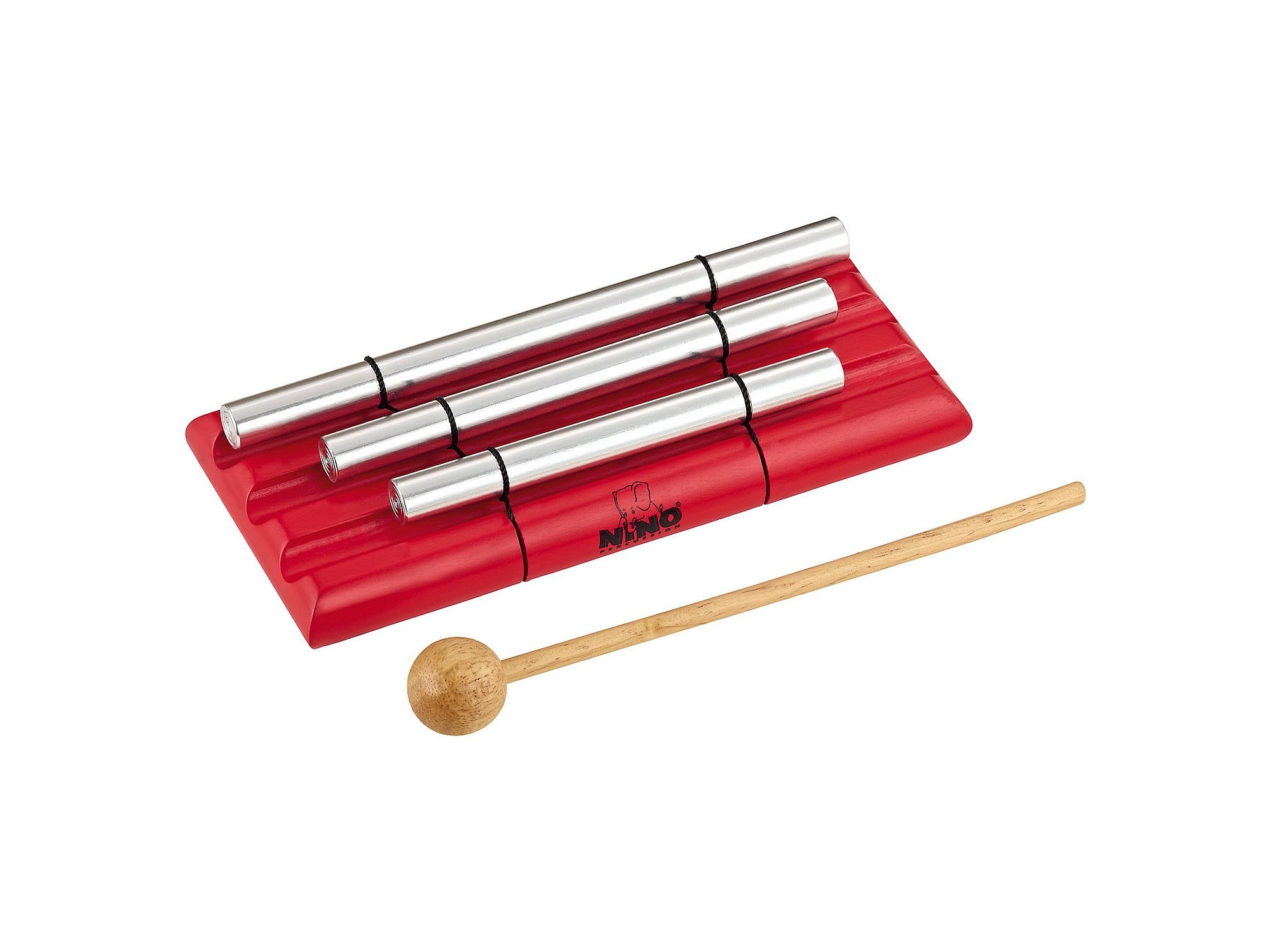 Nino Percussion Energy Chime Handheld - 3 Frequencies (450 Hz / 447 Hz / 448 Hz) - Musical Instruments - Aluminium, Red (NINO580-R)