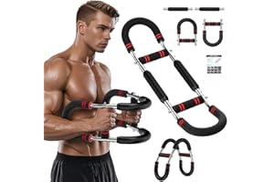 SINOCHIP Adjustable Power Twist Arm Trainer (30-120 lbs), Arm Trainer for Men、Chest Workout Equipment, Anti-Bending Spring No Deformation, Portable Upper Body Home Fitness Equipment, Unisex