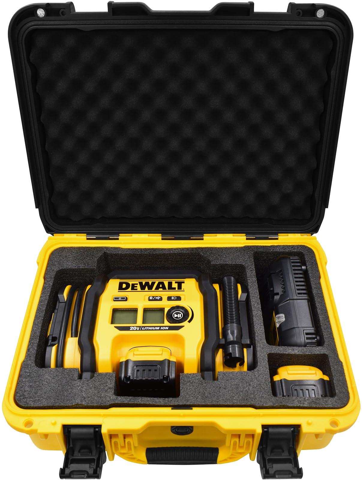 Photo 1 of Air Compressor Case for DEWALT 20V MAX Tire Inflator DCC020IB - Waterproof, Dustproof, Shockproof Air Pump Hard Storage Carrying Bag for DEWALT Tools, Battery & Charger - Case Only