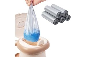 AKIMRABY Potty Liners for Portable Toilet 75-count, 16.2"*15.8" Universal-Fit Travel Bags, Disposable Liners for Toddlers, Leak-proof Bags for Outdoor Use and Training