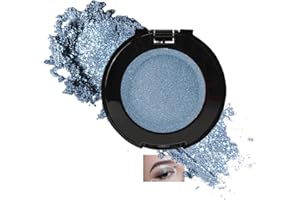 Cobale Blue Single Eye Shadow Palette, 1PCS Shimmer Glitter Eyeshadow, Waterproof Long Lasting Shiny Eye Shadow Palette, Meta