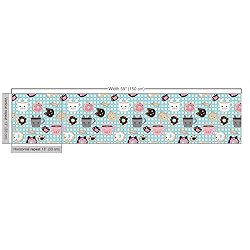 Ambesonne Cat and Mouse Fabric by The