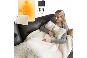 ZonLi Heated Blanket, Portable Battery Operated Blanket, 10000mAh Large 50"x60" Cordless Rechargeable Electric Throw for Adults, Camping, Car Travel & Home Use