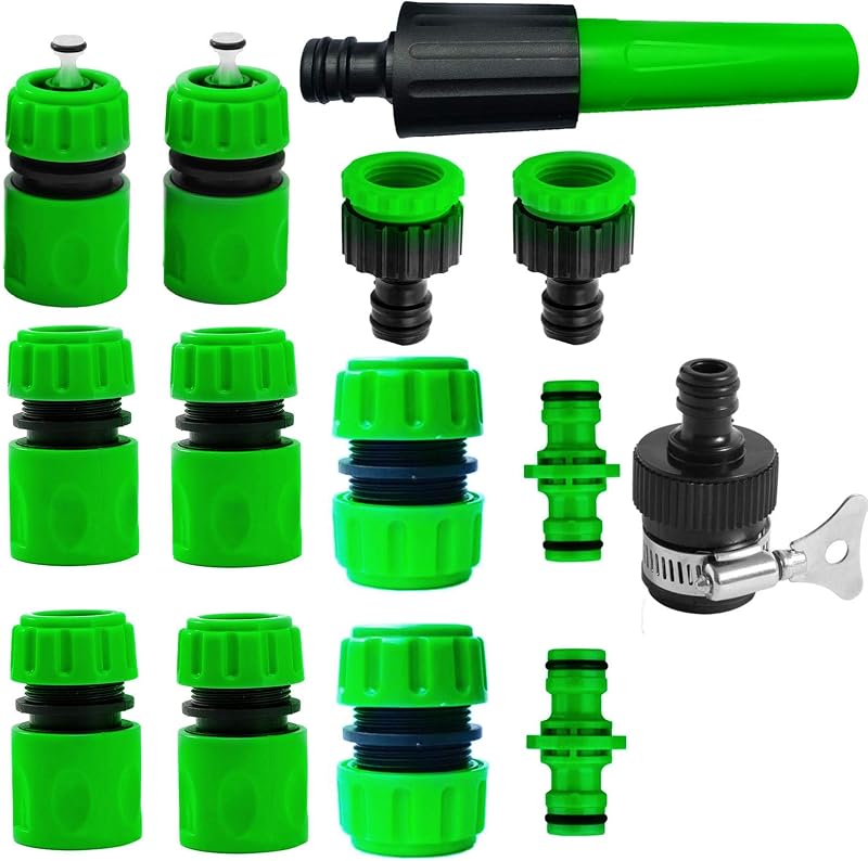 YAAVAAW 14Pack Hose Tap Connector Kit for Garden Hose 1/2" Quick Connect