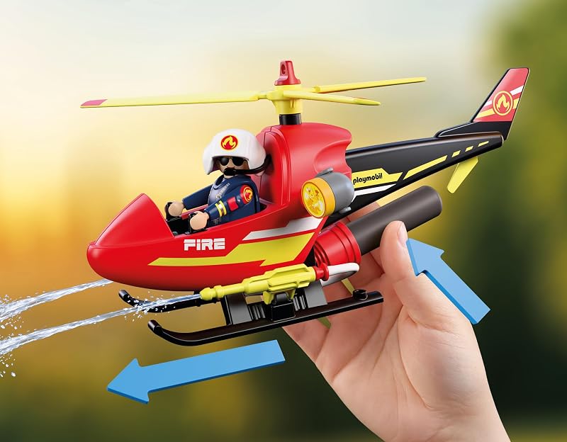 | City Action | Feuerwehr‑Helikopter | Einsatzheli mit Wasserspritzfunktion, Pilot & Rettungszubehör | Für Kinder ab 4 Jahren | 72196
