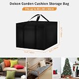 Dokon Garden Furniture Cushion Storage Bag 80x80x60cm Black Oxford Waterpoof view 2