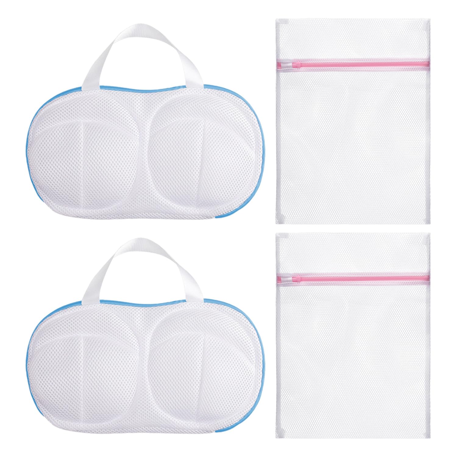 4-Piece Laundry Bag, Bra Laundry Bag, Underwear Washing Bag, Anti-Deformation Washing Bag, Zipper Laundry Net Bag, Suitable for Underwear and Socks