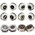 1Pair 1Pin/2Pin/3Pin/4Pin/5Pin Round Magnetic Pogo Pin Connector,12V 3A DC Power Male+Female Socket Charge Spring Loaded Magnet Pogo Pin Connector DC Power Charging Connector Power Socket (3Pin)