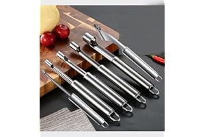 Fruit and Vegetable Corer Tool, Pitter Remover Set for Apple, Pear, Cherry, Jujube, Berry 6 Pieces