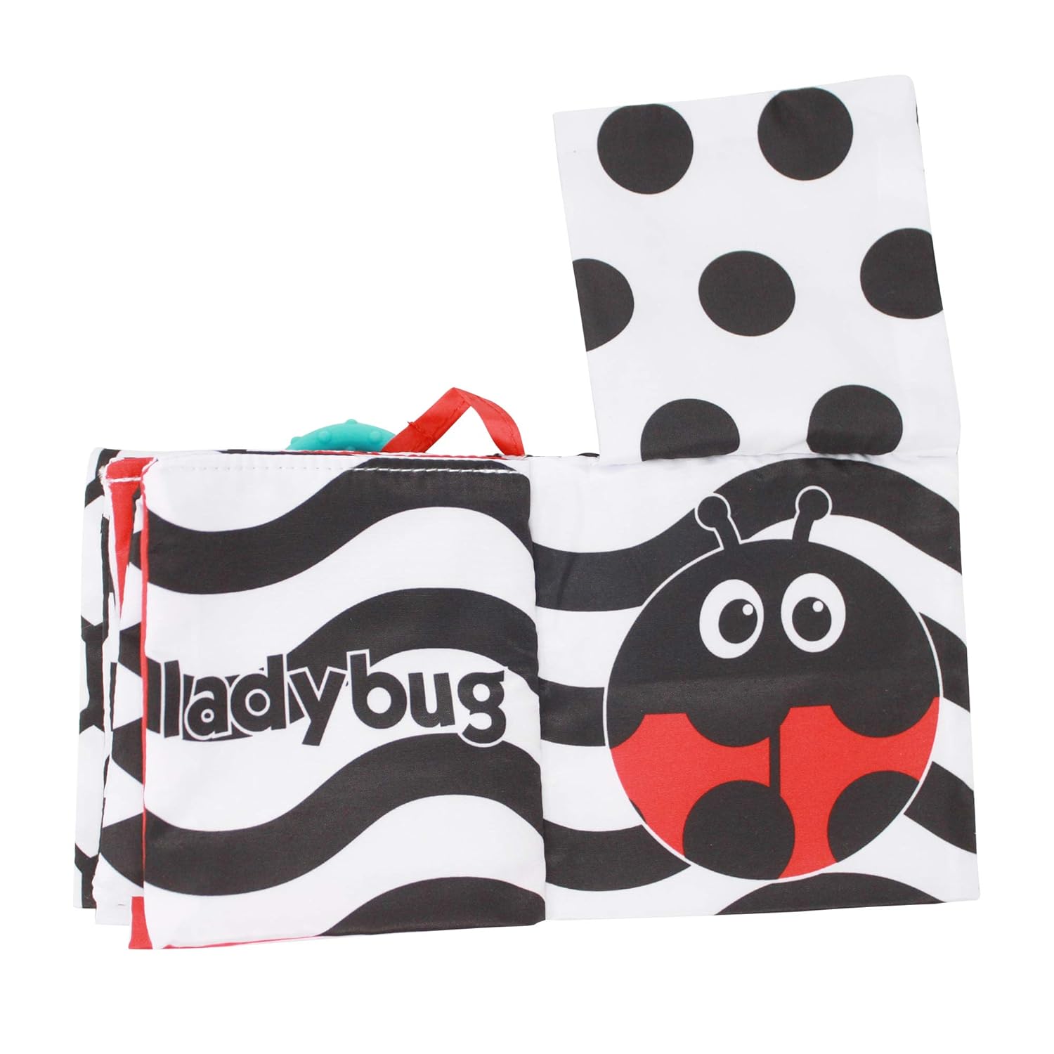 Sassy Peek-a-Boo Activity Book with Attachable Link for On-The-Go Travel | Black & White | for Ages Newborn and Up : Baby