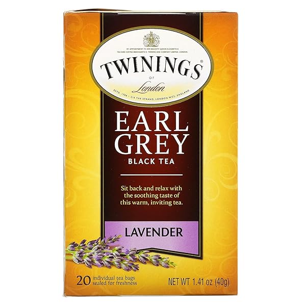 TWININGS TEA, EARL GREY LAVENDER, 20 COUNT