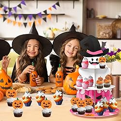 Haooryx Little Boo Party Decorations Cupcake